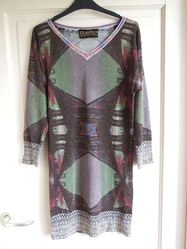 Custo Barcelona nieuw gebreid jurkje met glitterdraad M, Maat 38/40 (M), Nieuw, Ophalen of Verzenden, Knielengte