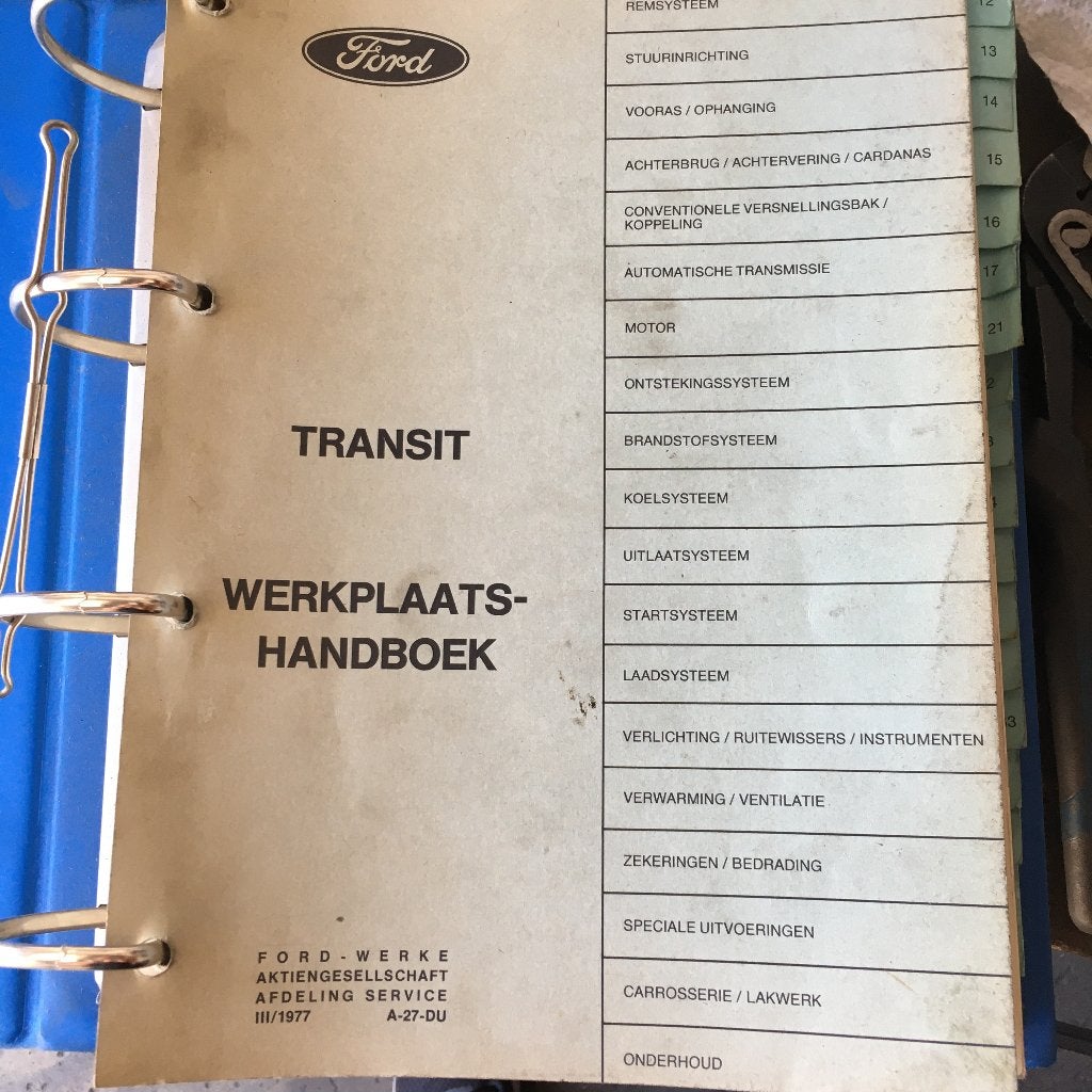 werkplaats handboek ford transit 77, Ophalen of Verzenden