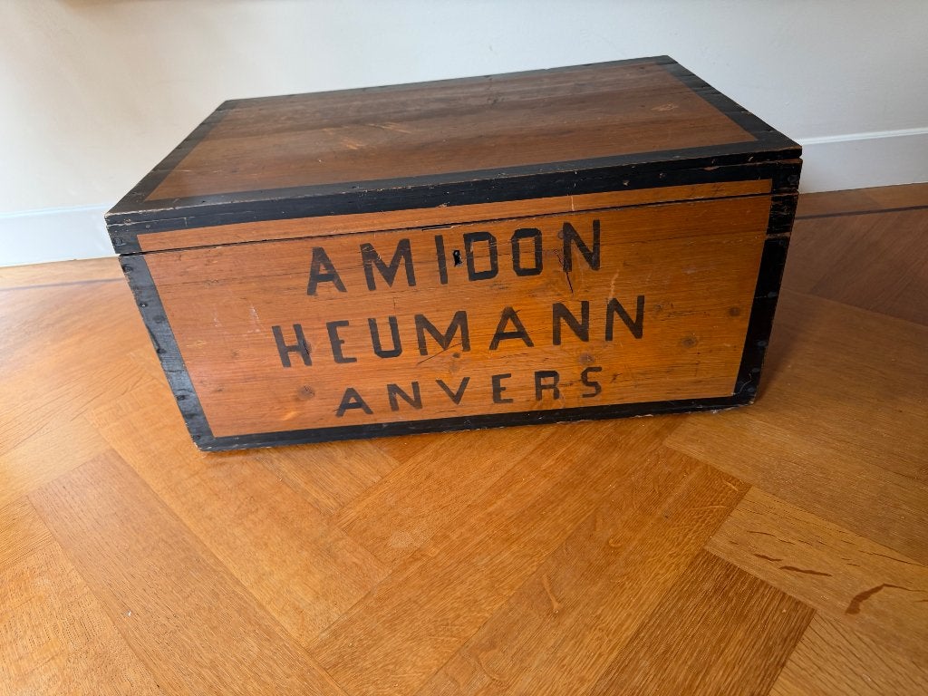 Amidon Heumann oude stijfselkist, Ophalen