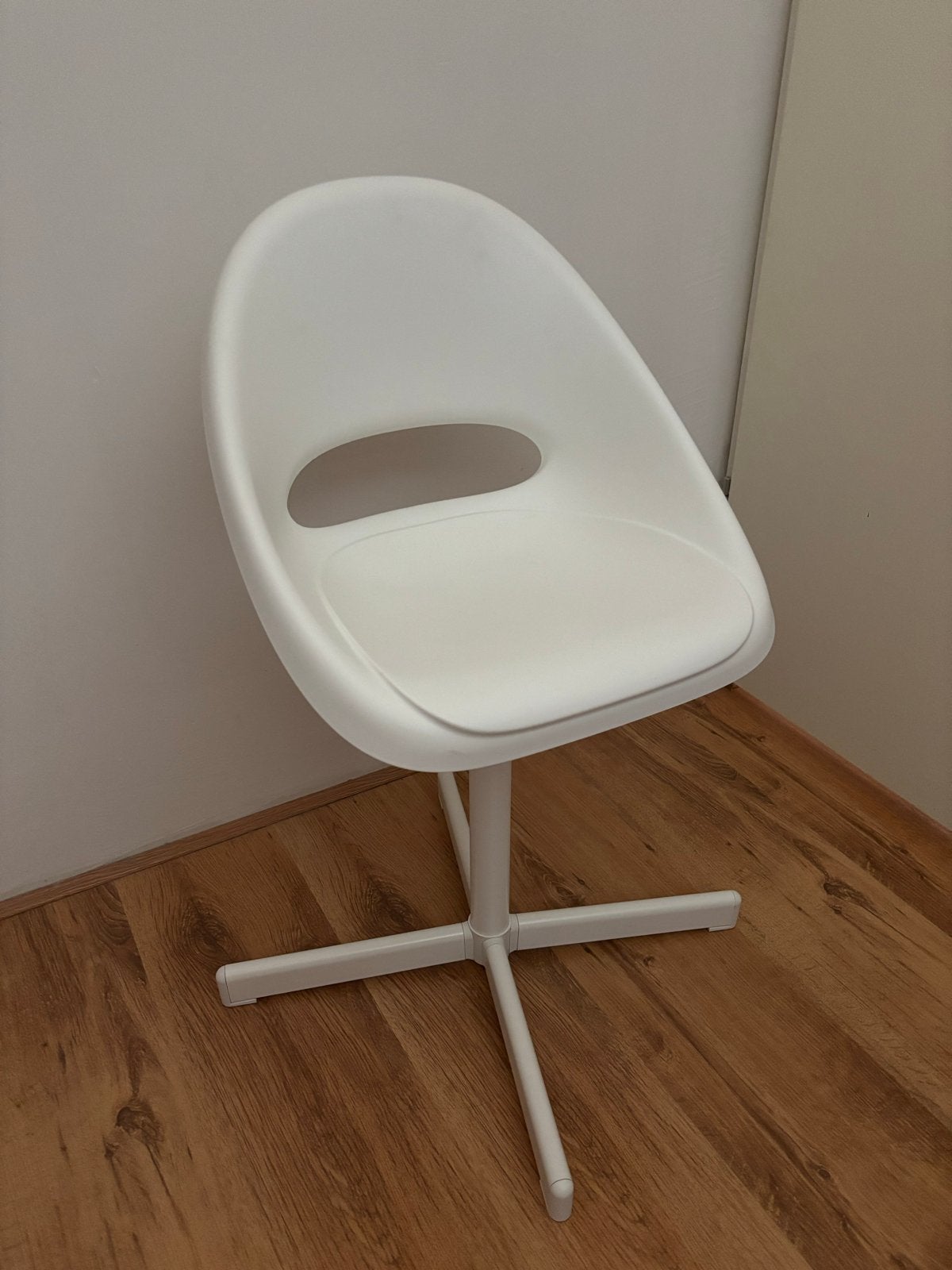 IKEA LOBERGET/SIBBEN Bureaustoel - Wit, Zo goed als nieuw, Huis en Inrichting, Ophalen, Kunststof, Wit, Zo goed als nieuw