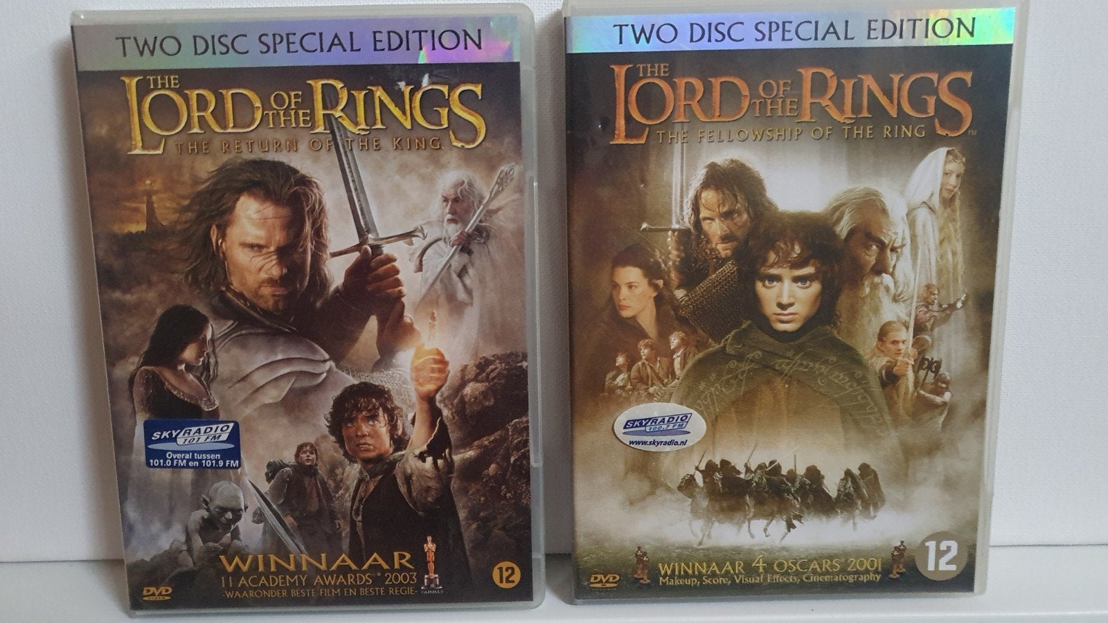 Lord of the Rings:The Fellowship & Return (DVD Boxset) setpr, Vanaf 12 jaar, Ophalen of Verzenden, Zo goed als nieuw