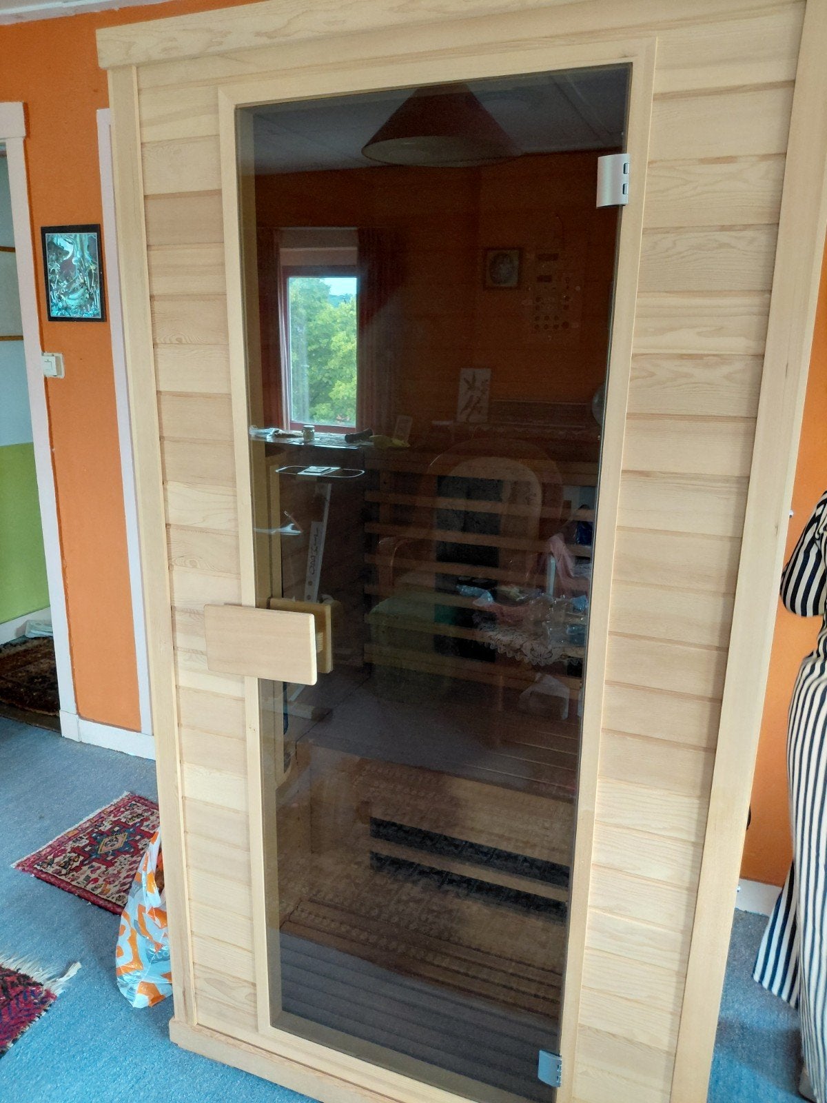 Interline Ruby 2-persoons Infrarood Sauna Hemlock Hout, Sport en Fitness, Sauna, Ophalen, Nieuw, Infrarood, Complete sauna