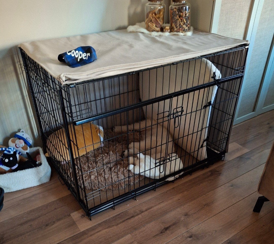 grote bench met District beige hoes, Ophalen, Zo goed als nieuw