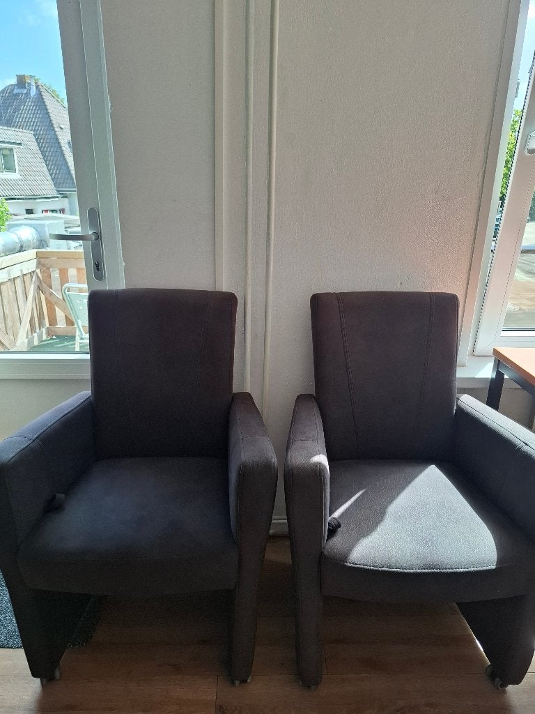 Luxe eetkamerstoelen, Ophalen, Gebruikt, Twee, Leer