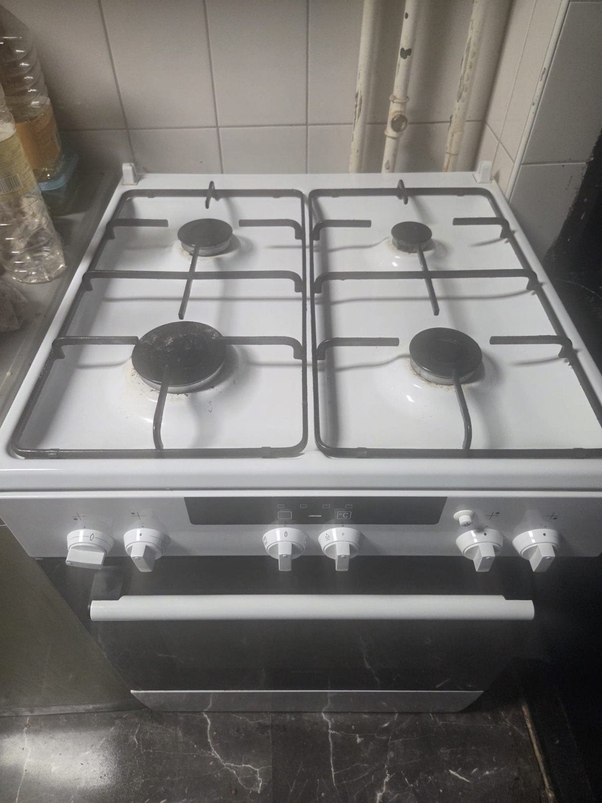 Siemens Vrijstaand Gasfornuis met Oven - Wit, Witgoed en Apparatuur, Fornuizen, Ophalen, Gebruikt, 4 kookzones, Gas