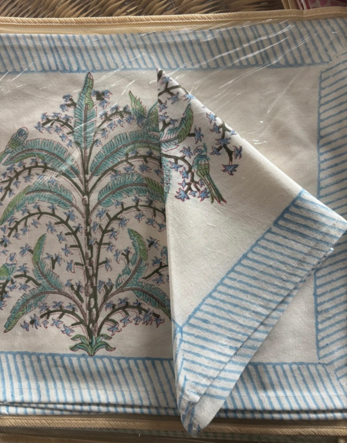 4 placemats & servetten in hoes, Ophalen of Verzenden, Nieuw, Placemat