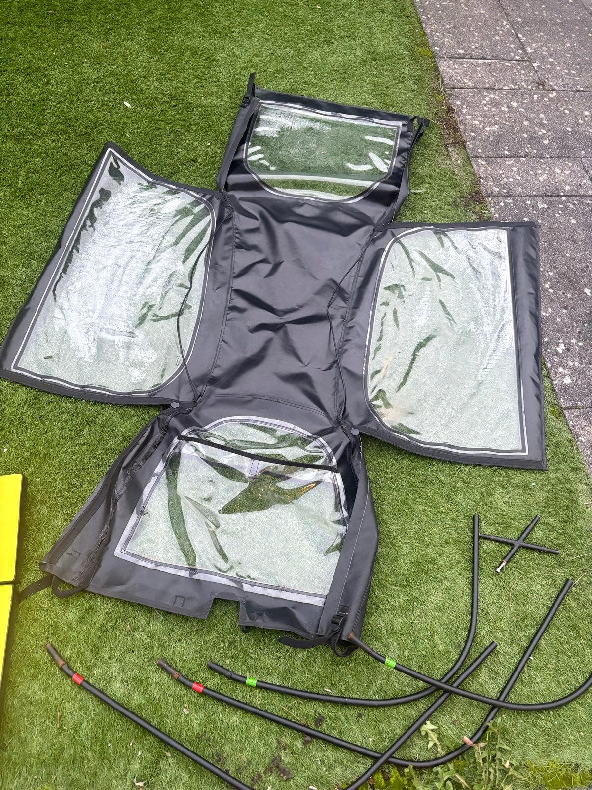 Babboe big bakfiets huif met stangen - Gebruikt, Ophalen of Verzenden, Gebruikt, Goederen, Huif