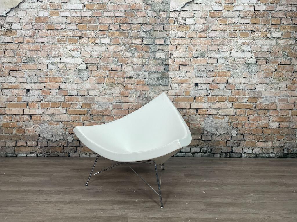 Vitra Coconut wit bij TheReSales, Huis en Inrichting, Fauteuils, Leer, 75 tot 100 cm, Ophalen of Verzenden, Zo goed als nieuw