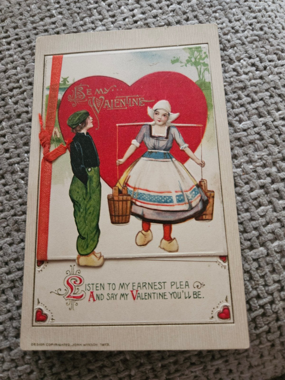 valentine 1915 met boekje, Ophalen of Verzenden, Voor 1920, Overige thema's