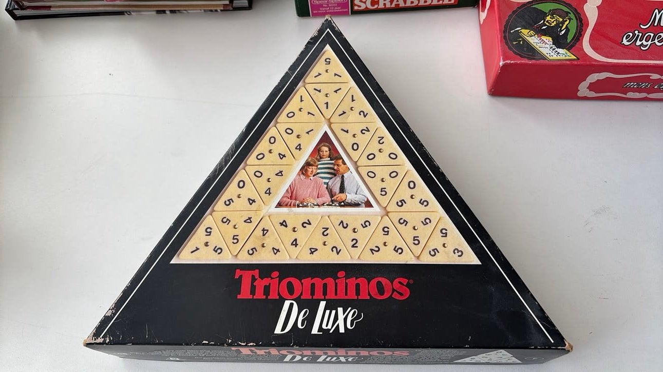 Triominos compleet, Ophalen of Verzenden, Zo goed als nieuw