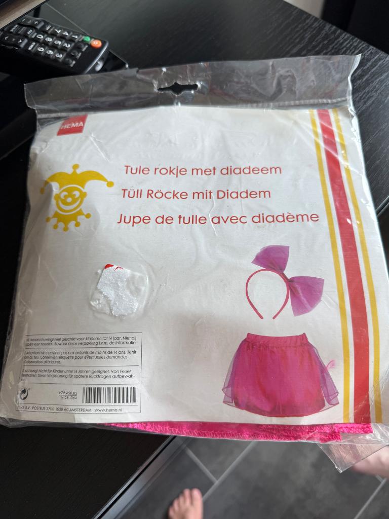 Carnavals rokje en haarband, Ophalen, Nieuw, Meisje