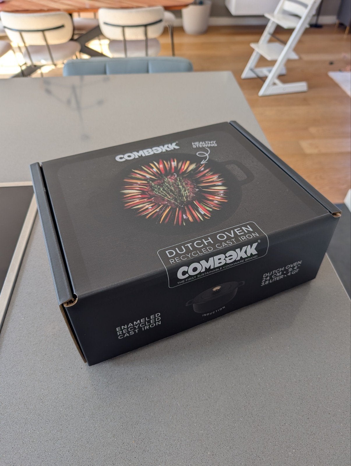 COMBEKK Dutch Oven 24 cm - Gerecycled Gietijzer, Nieuw, Ophalen of Verzenden, Geschikt voor barbecue, Overige merken