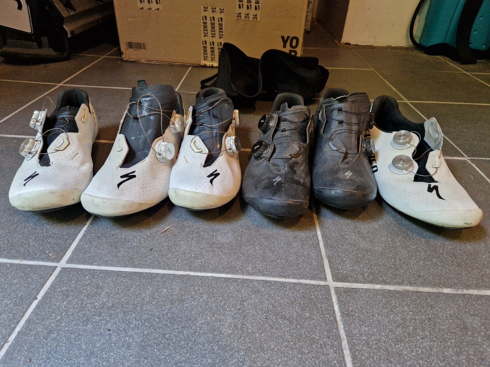 3 paar Specialized S-Works 7 Torch 44.5 Race Gravel Schoenen, Specialized, Gebruikt, Schoenen, Overige maten