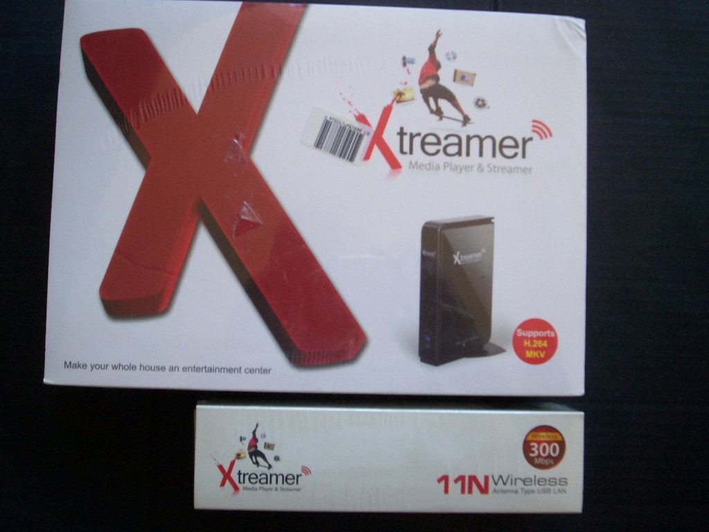 1x MEDIA PLAYER & STREAMER & ANTENNA 11N Xtreamer -compleet, Ophalen of Verzenden, Zo goed als nieuw
