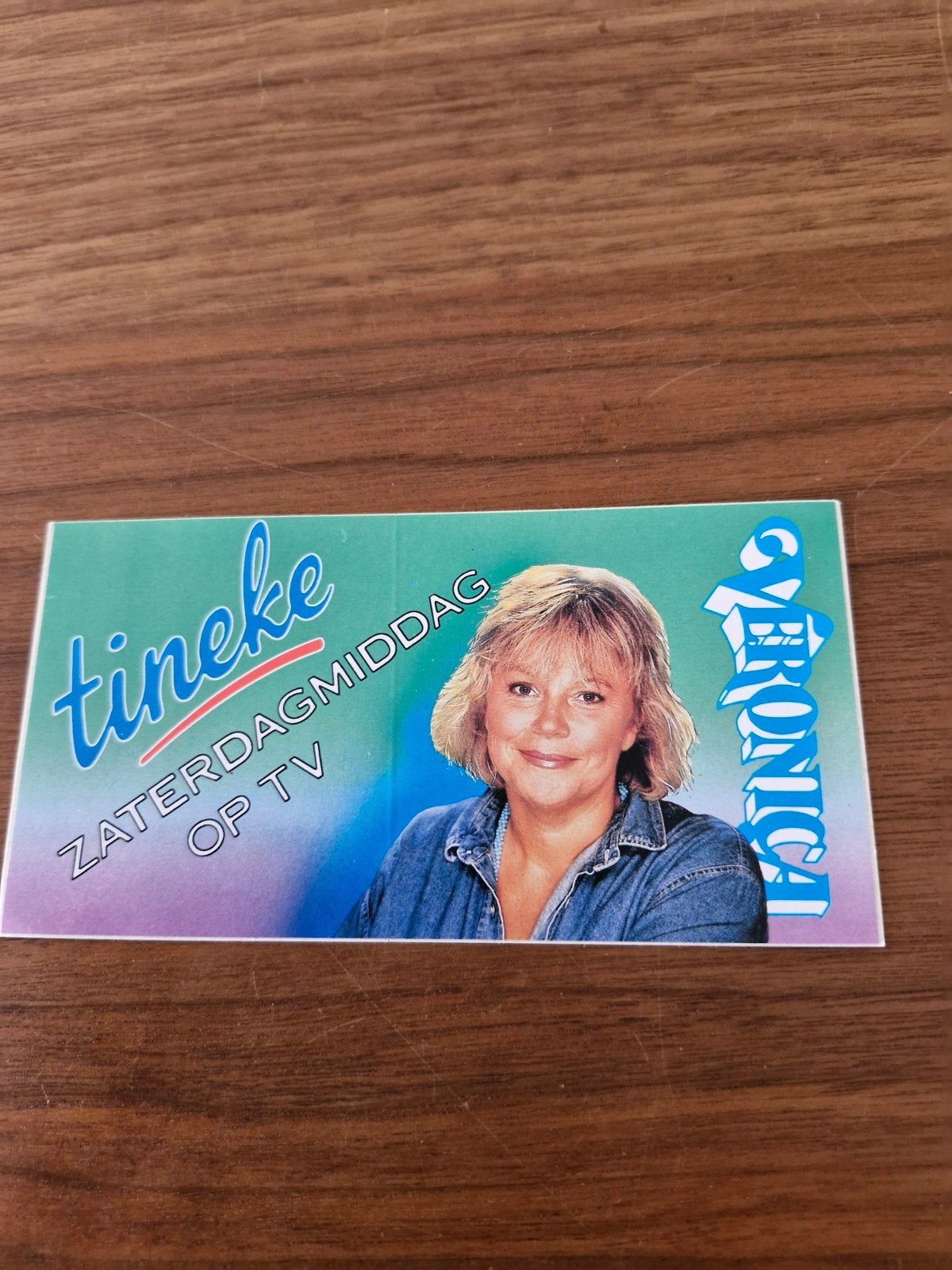 10084 Tineke Zaterdagmiddag op TV Veronica Sticker, Ophalen of Verzenden, Zo goed als nieuw, Film, Tv of Omroep