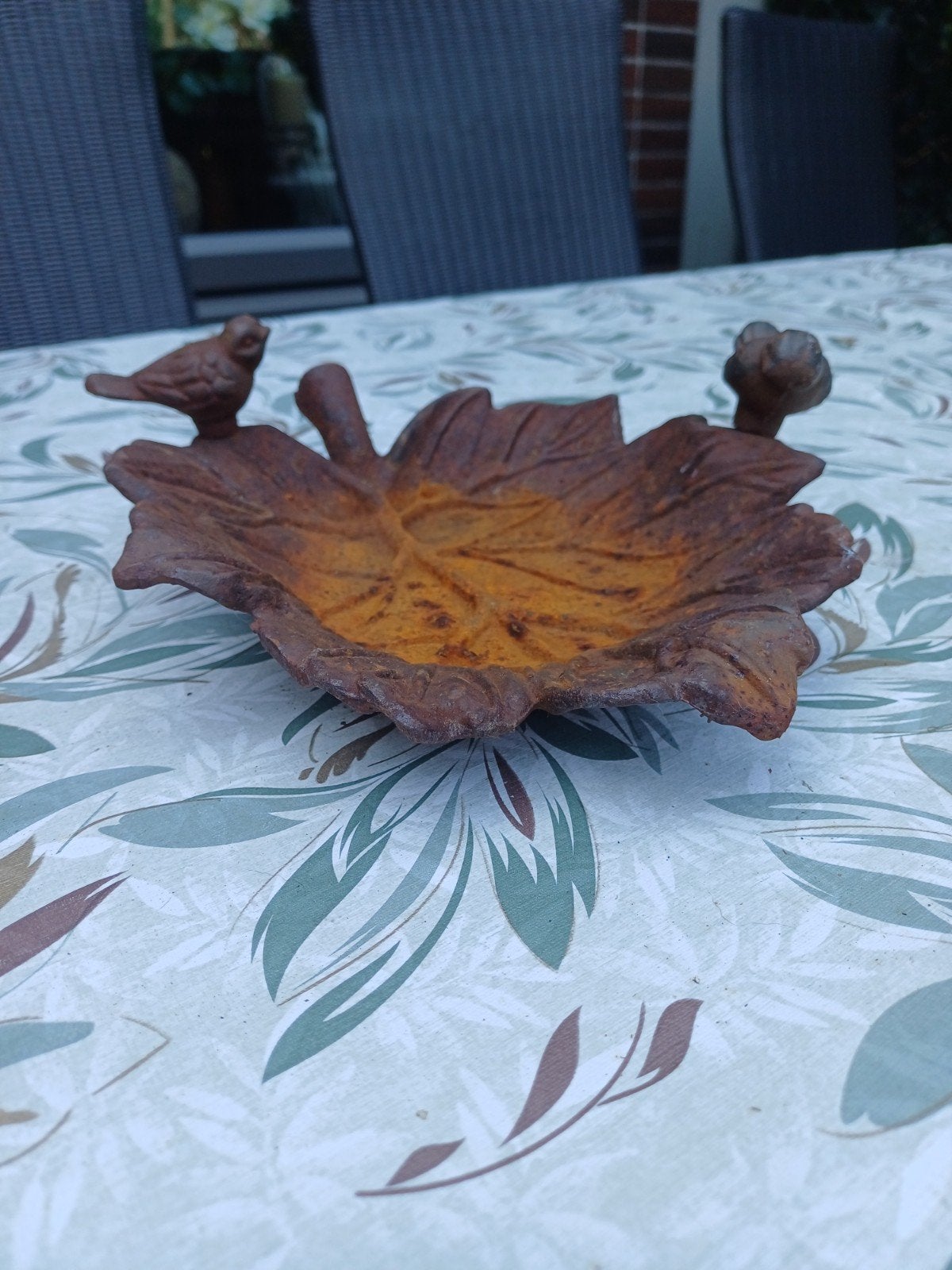 Gietijzeren  oude vogel badje drinkbak., Tuin en Terras, Ophalen, Gebruikt, Minder dan 30 cm, Minder dan 60 cm