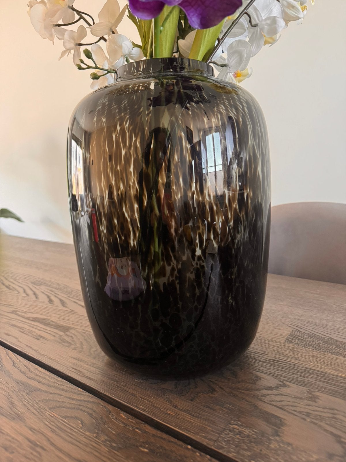 Cheetah vaas, Overige kleuren, Ophalen of Verzenden, Minder dan 50 cm, Glas