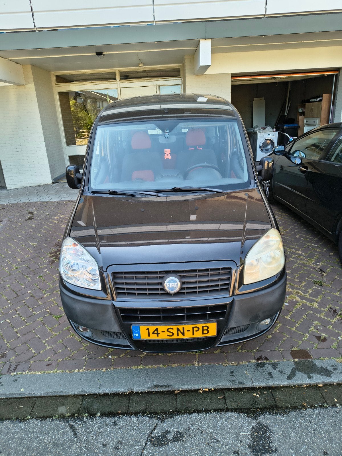 Fiat Doblo 1.4 2006 Zwart, Auto's, Fiat, Voorwielaandrijving, Euro 5, Stof, Doblo