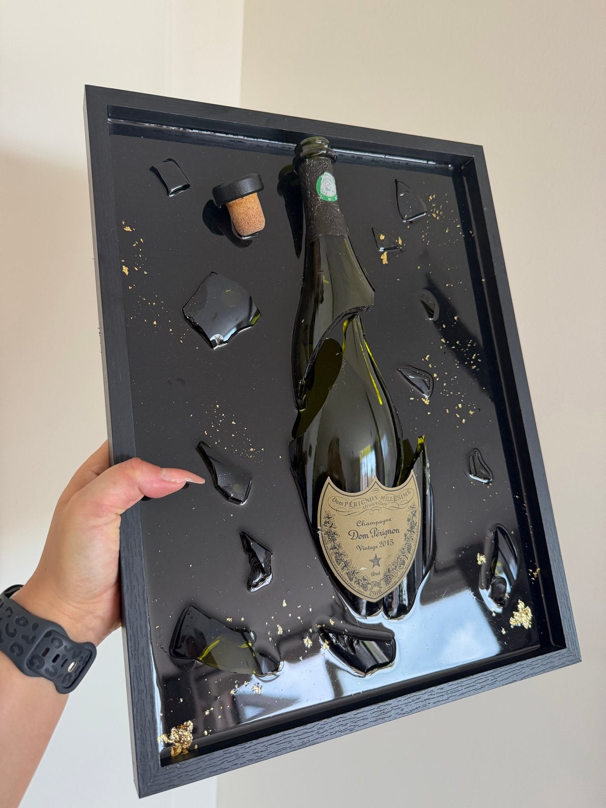 Dom Pérignon Champagne Fles Kunstwerk - Gebroken Fles, Ophalen of Verzenden