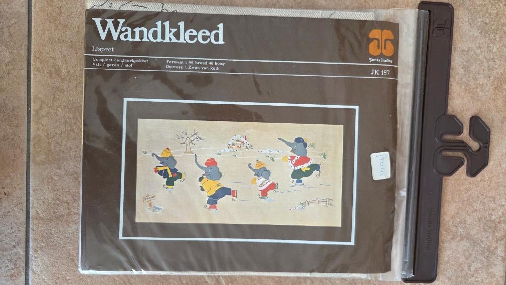 Wandkleed handwerkpakket IJspret, Hobby en Vrije tijd, Ophalen of Verzenden, Nieuw, Handborduren, Borduurpakket