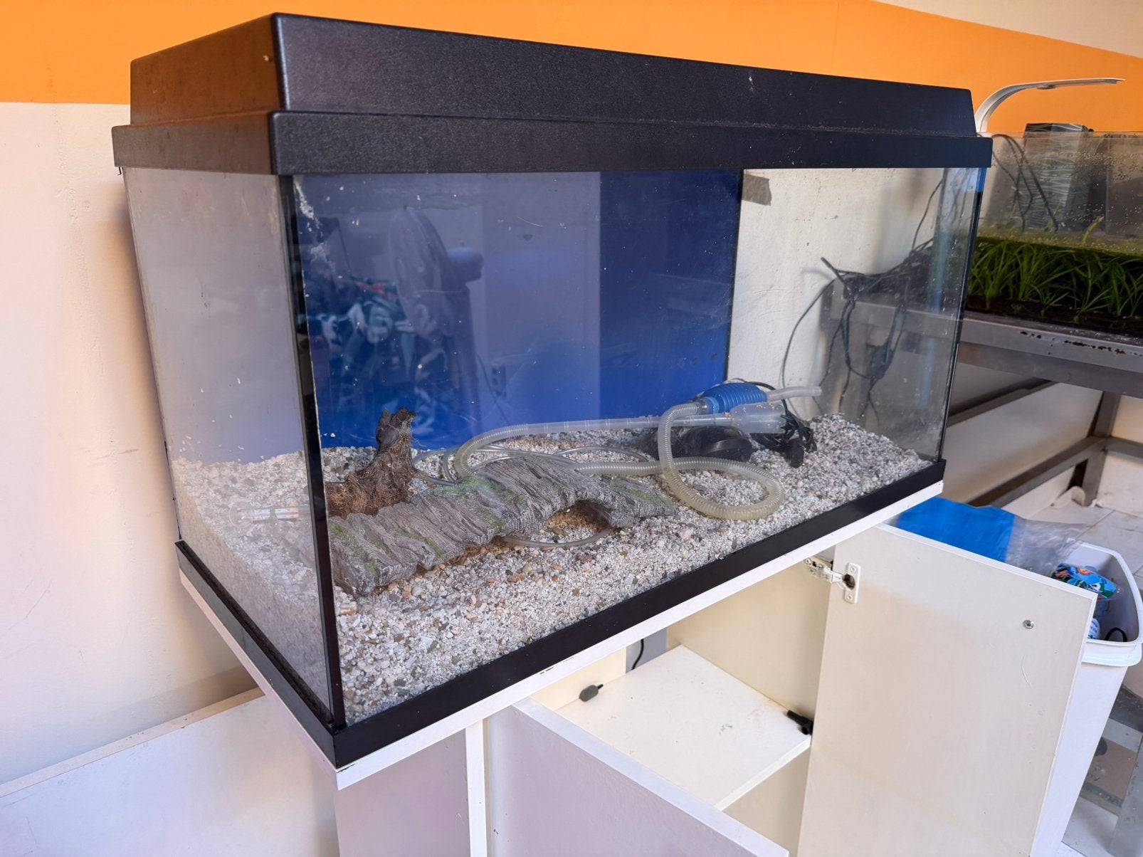 Aquarium te koop met meubel, Ophalen, Zo goed als nieuw, Leeg aquarium