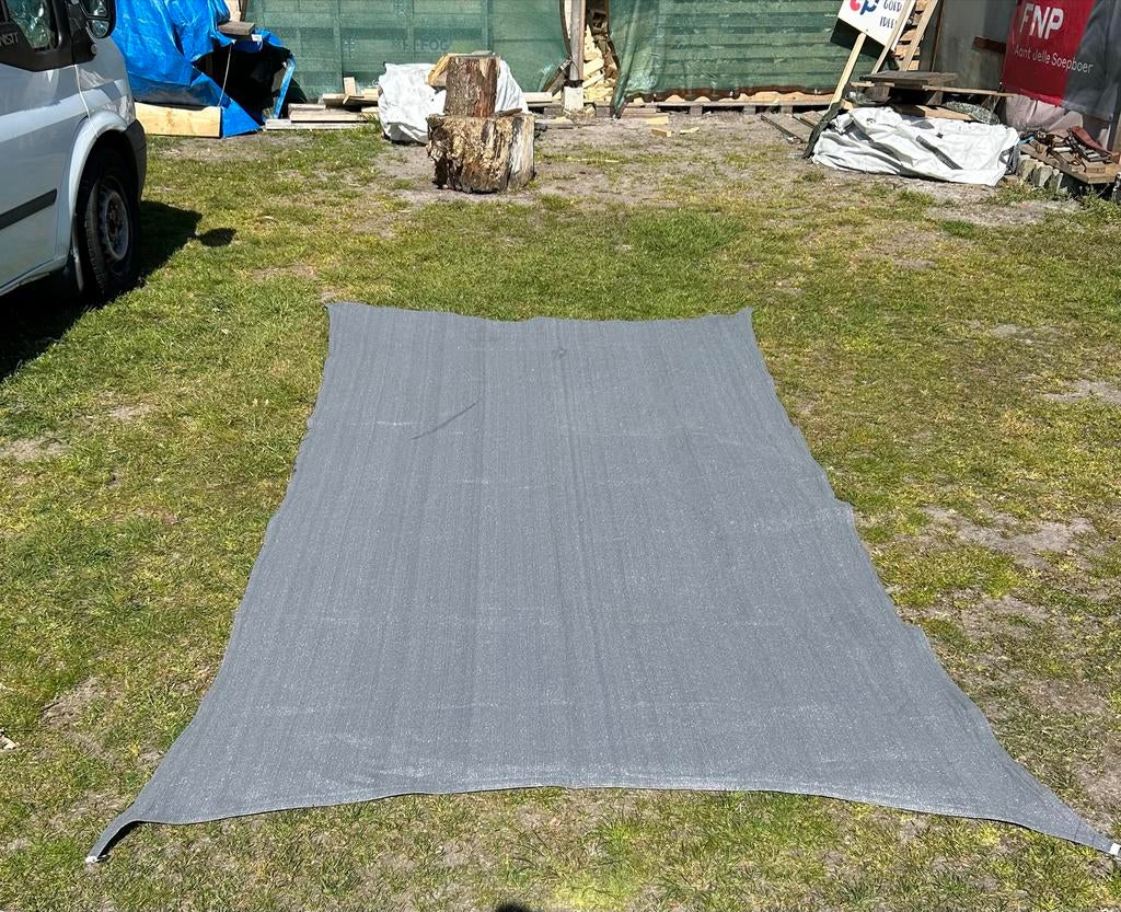 2 Schaduwdoeken: Rechthoekig (200x350cm) & Driehoekig (350x3, Ophalen of Verzenden, Gebruikt