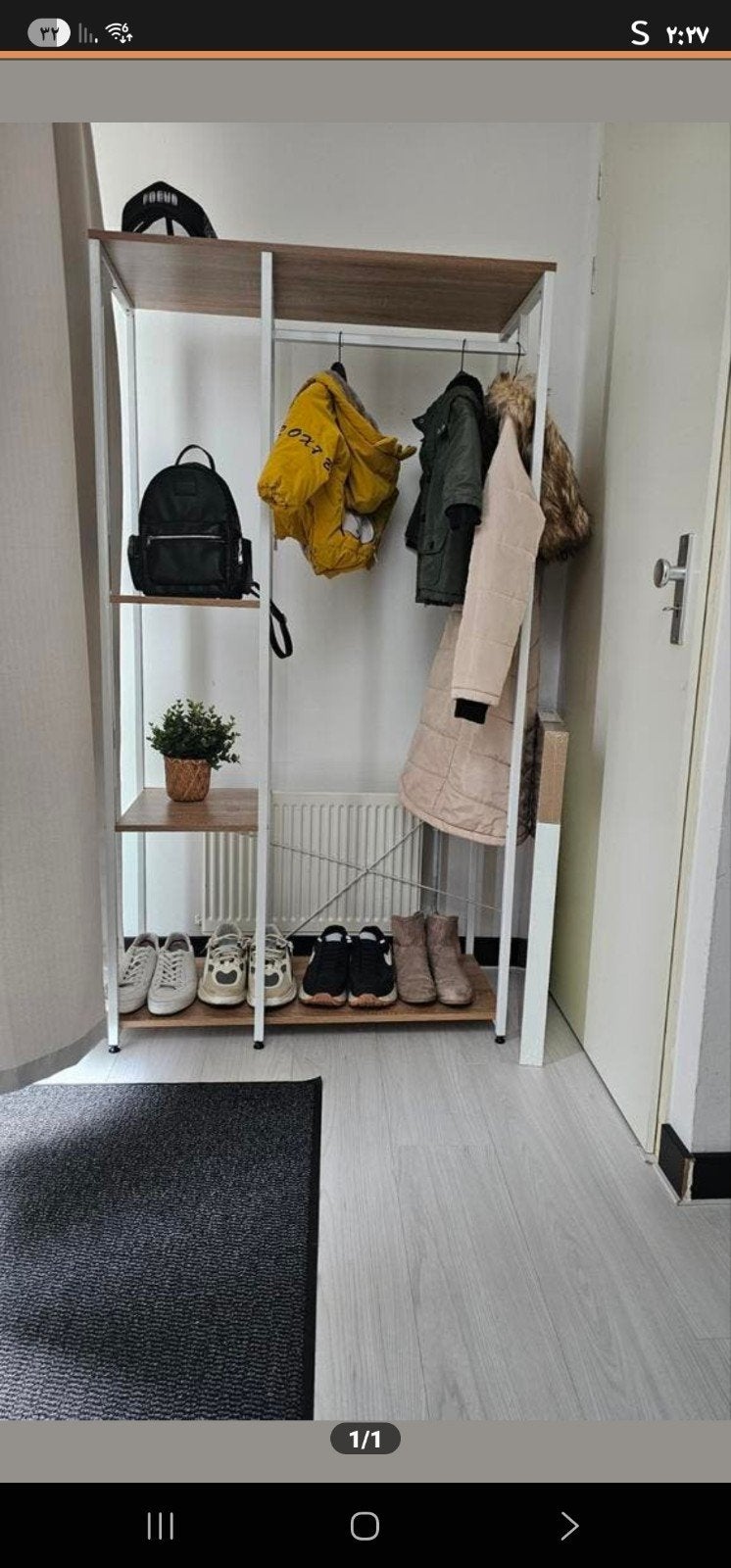 Moderne kapstok met planken en schoenenrek, Huis en Inrichting, Woonaccessoires | Kapstokken, Ophalen of Verzenden, Zo goed als nieuw
