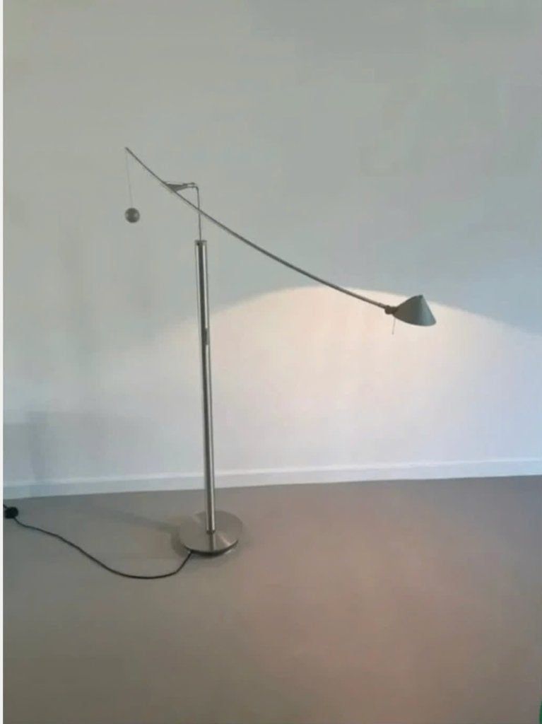 Artemide Nestore Terra grote vloerlamp RVS kleur, Ophalen, Zo goed als nieuw, Metaal, 150 tot 200 cm