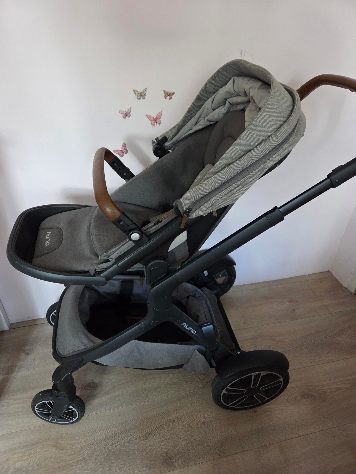 Nuna Demi Grow Oxford Kinderwagen met Reiswieg en Zitje, Gebruikt, Duowagen, Combiwagen, Ophalen
