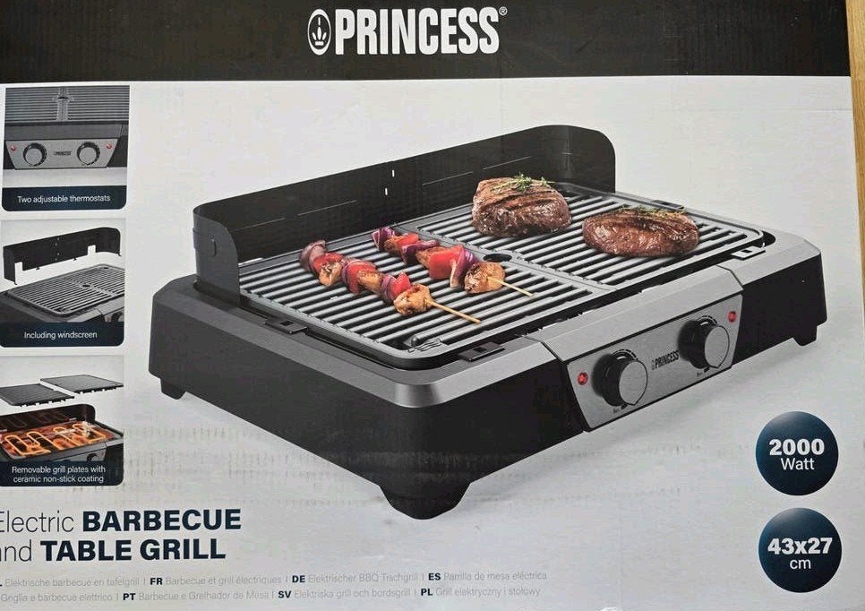Princess Elektrische Barbecue en Tafelgrill - Nieuw, Tuin en Terras, Ophalen, Nieuw, Princess