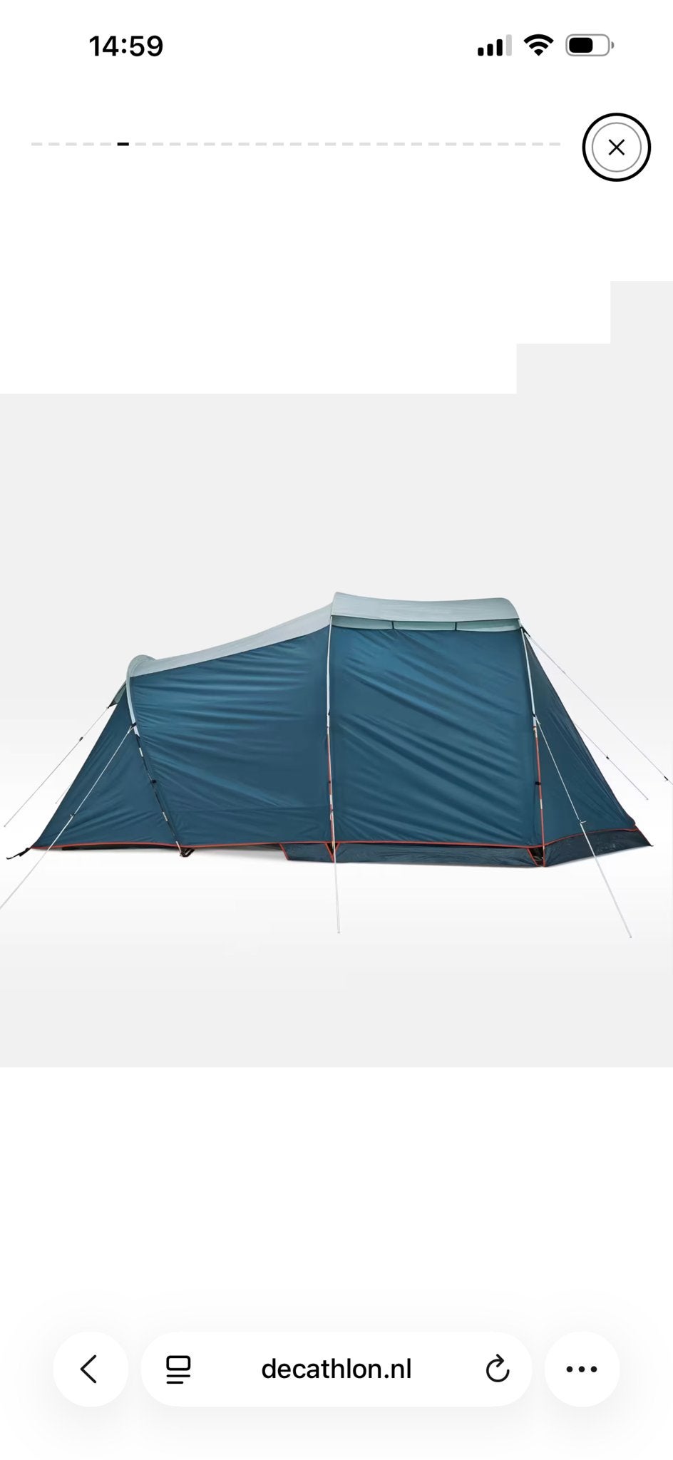 Ruime tunneltent voor 4 personen - Decathlon, Ophalen, Zo goed als nieuw, Tot en met 4