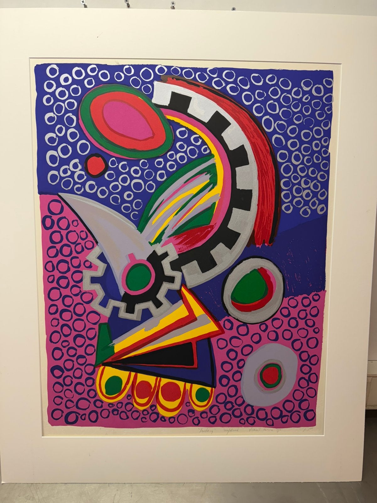 Originele zeefdrukvan Frank Rosen, Zeefdruk, Genummerd, Abstract, Ophalen