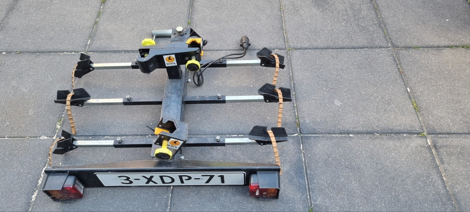 Hawk Trekhaak Fietsendrager voor 3 fietsen, Auto diversen, Fietsendragers, Ophalen, 3 fietsen of meer, Gebruikt, Trekhaakdrager