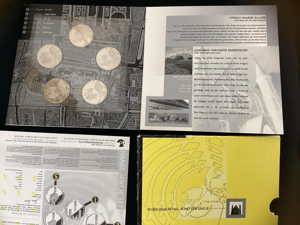 5x Jantje Beton munten Album, Ophalen, Vóór koninkrijk, Setje, Zilver