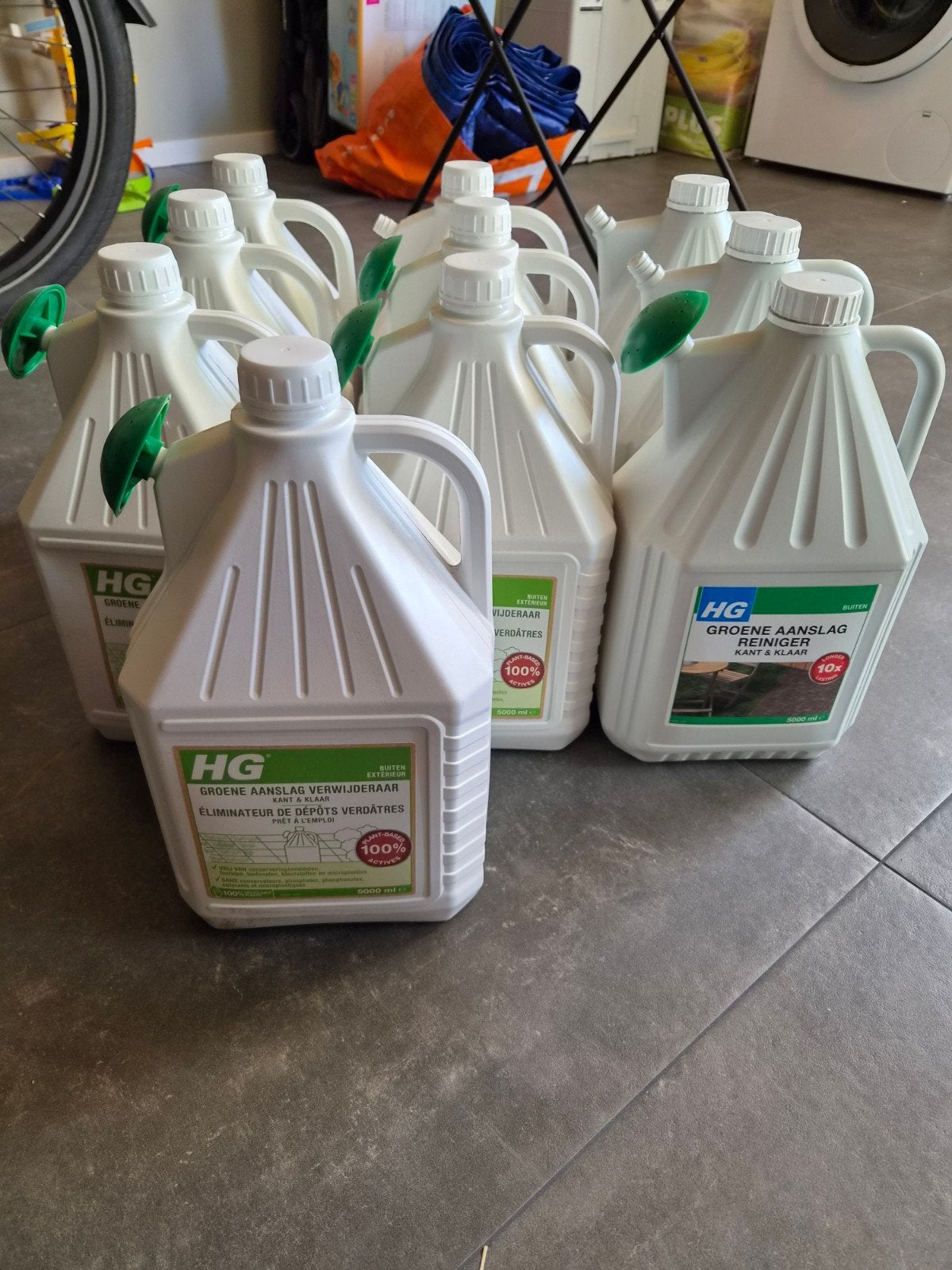 10x HG Groene Aanslag Verwijderaar & Reiniger - 5L flessen, Ophalen, Nieuw