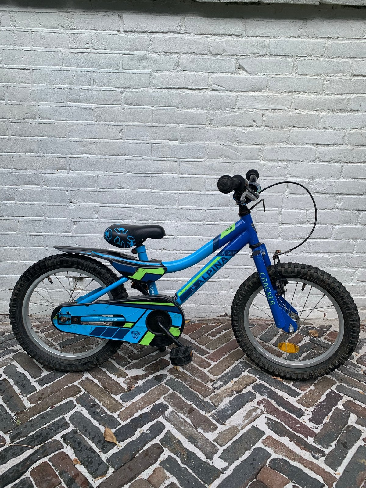 Alpina Kinderfiets 16 inch, Fietsen en Brommers, Fietsen | Kinderfietsjes, Ophalen, Gebruikt, Terugtraprem, 16 tot 20 inch