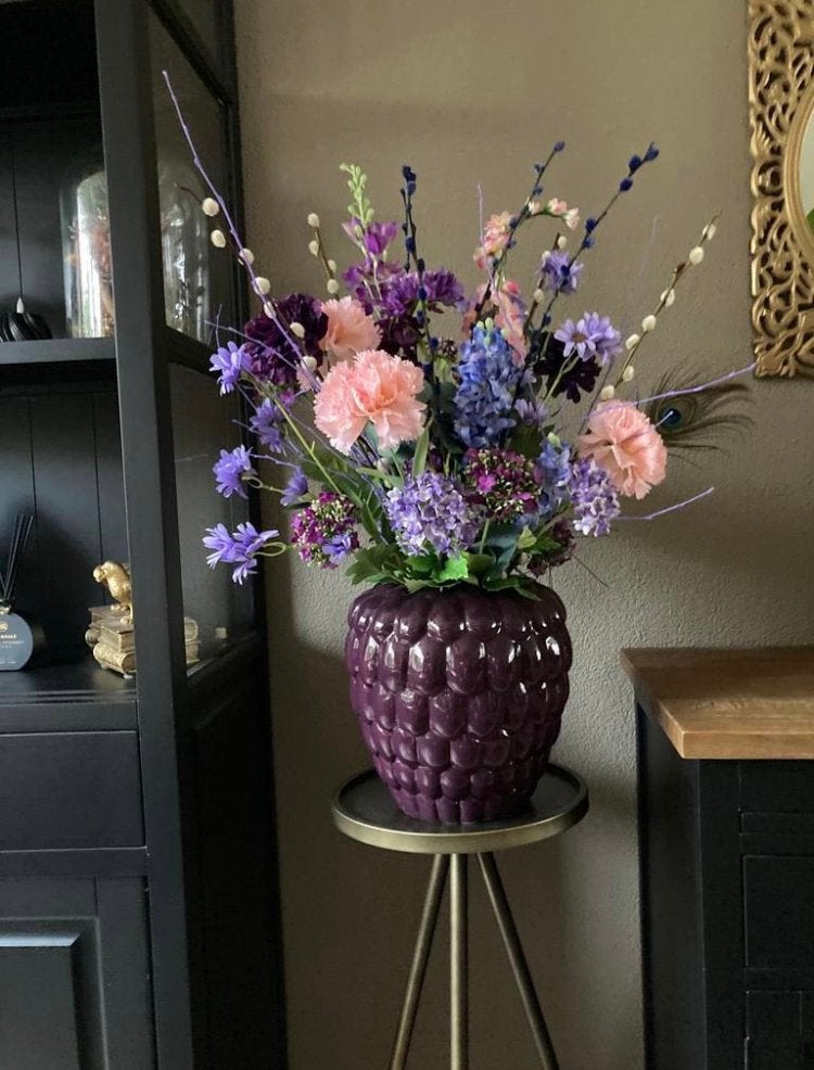 Echt een Eyecatcher Zijden bloemen in vaas Luxe Set, Ophalen, Nieuw, Bloemstuk