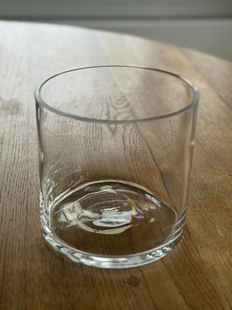 Cilindervaas van Hakbijl Glass - 15 x 15 cm, Overige kleuren, Ophalen of Verzenden, Minder dan 50 cm, Glas