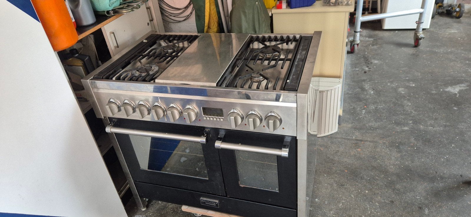 Bosch Solitaire 100cm Fornuis met Afzuigkap, Ophalen, Gebruikt, 60 cm of meer, Gas