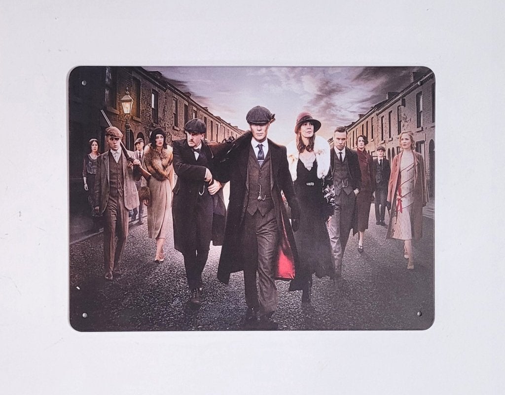 Peaky Blinders Familie in straat reclamebord van metaal deco, Info@deconoord.nl, Deco Noord, Poster, Nieuw