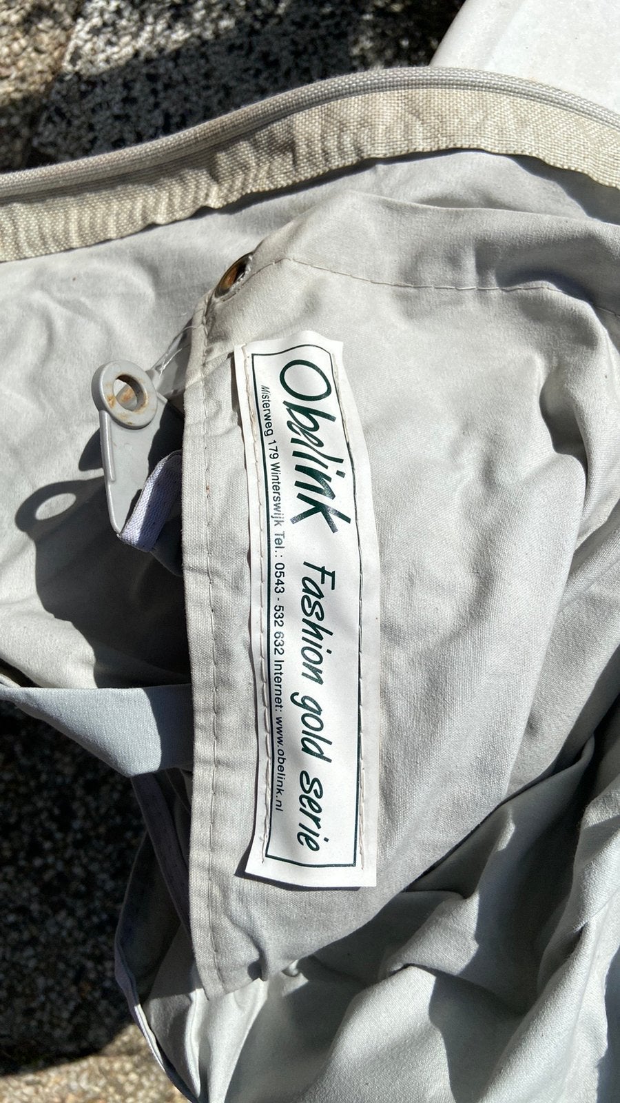 Luifel ca 6 meter 20 grijs Obelink, Caravans en Kamperen, Caravan accessoires, Ophalen, Gebruikt