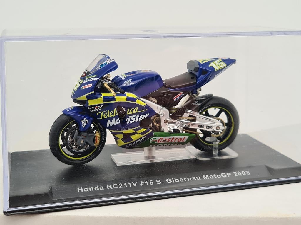 Honda RC211V motorcycle GP 2003 Gibernau 1/24, Verzenden, Zo goed als nieuw, Motor, Overige merken