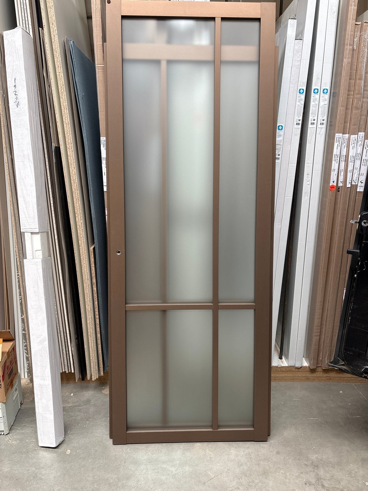 Opdekdeur met satijn goas, Gebruikt, 80 tot 100 cm, Binnendeur, Ophalen of Verzenden