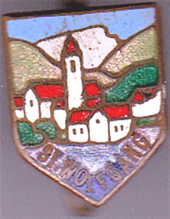 Speld/broche St. Wolfgang. Emaille., Verzamelen, Speldjes, Pins en Buttons, Ophalen of Verzenden, Zo goed als nieuw, Stad of Land