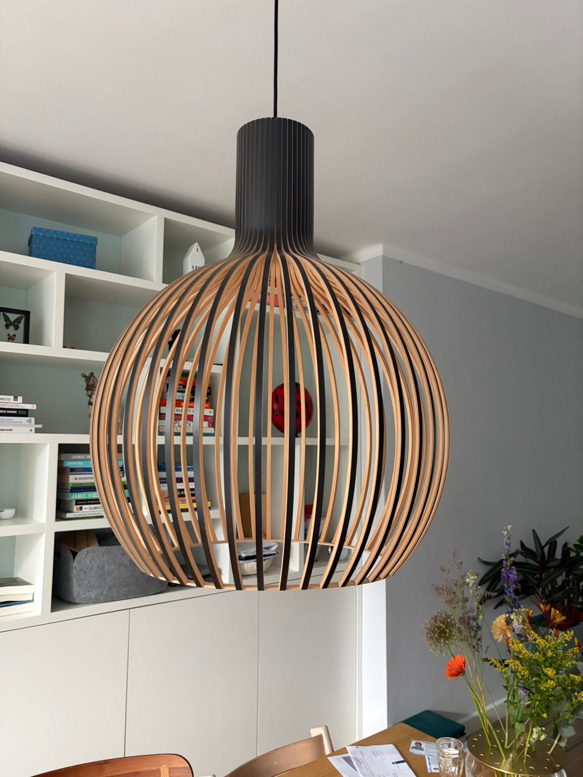 Octo secto hanglamp  Design Octo 4240 black laminate, Huis en Inrichting, Lampen | Hanglampen, Ophalen, Zo goed als nieuw, 50 tot 75 cm