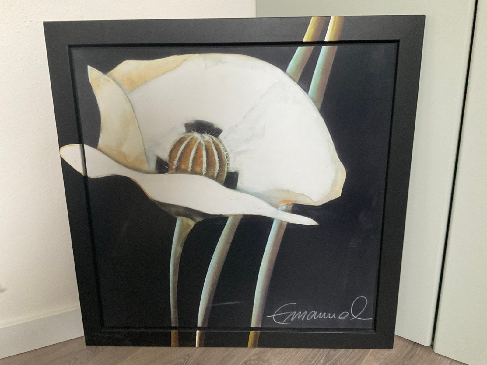 2 schilderijen van Beate Emanuel 80x 80 cm, Ophalen of Verzenden, Zo goed als nieuw, Schilderij