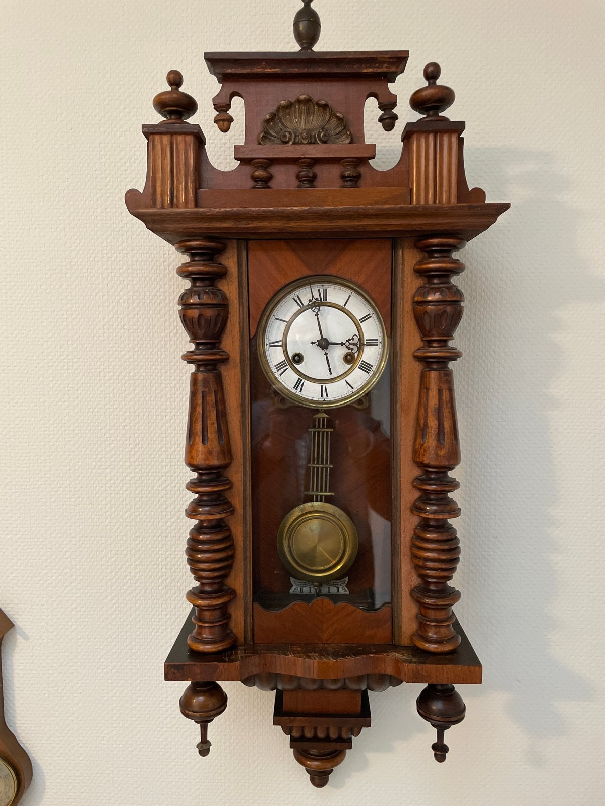 Antieke Regulateur Wandklok, Ophalen