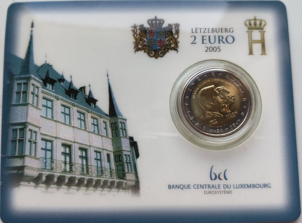 Luxemburg coincard 2005 - Hendrik en Adolf - BU, Verzenden, Luxemburg, 2 euro, Setje