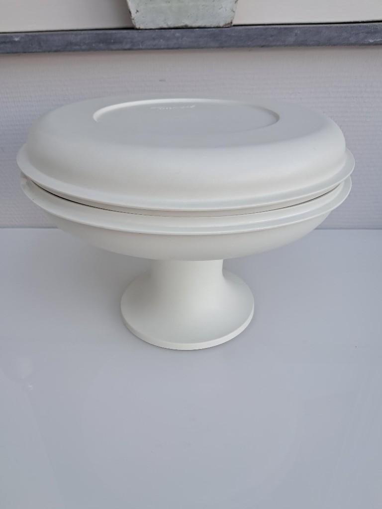 Tupperware Serveer / bewaar / Hapjes schaal op Voet 3-delig, Ophalen of Verzenden, Zo goed als nieuw, Schaal