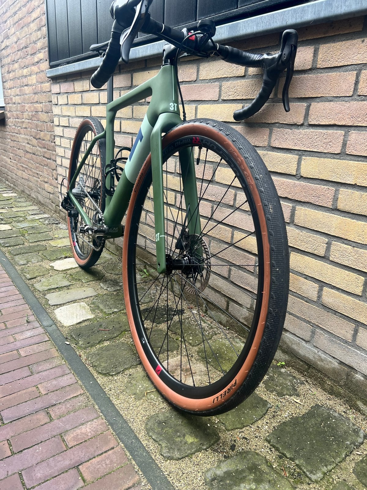 3T Exploro Team Ekar Gravelbike - Maat M - Desert Sage, 28 inch, Gebruikt, 10 tot 15 versnellingen, Schijfrem